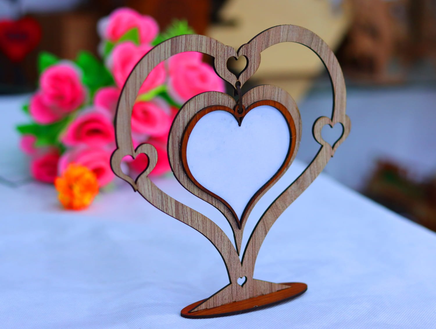 Hanging Heart Photo Frame