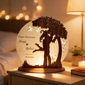 Personalized Love Nest Wooden Desk Art
