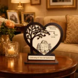 Personalized Timeless Love Wooden Desk Art