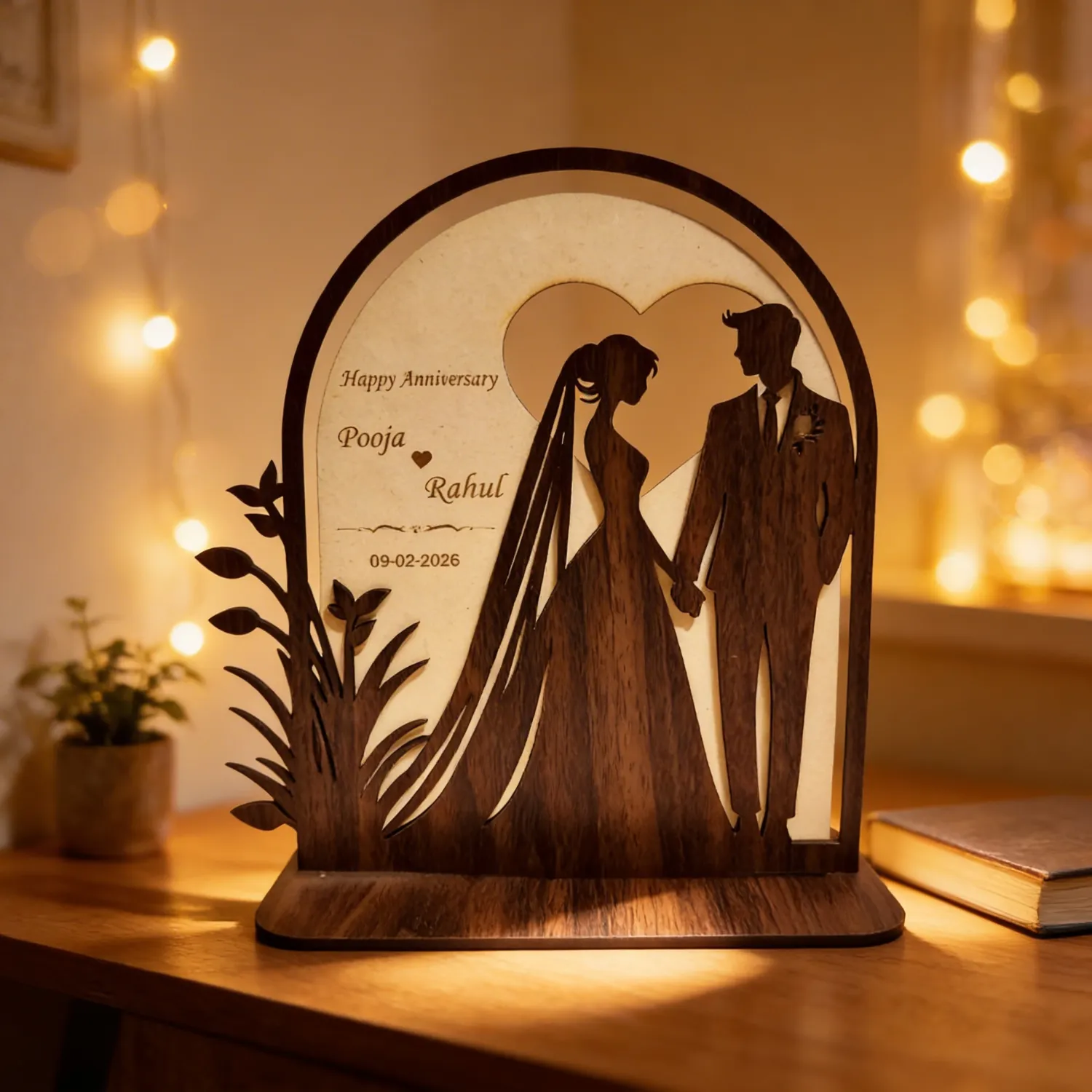 Personalized Ever Pair Wooden Desk Art Personalized Ever Pair Wooden Desk Art