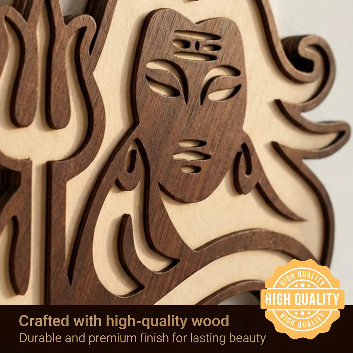 Woody Buddy Spiritual Shiva Wall Art