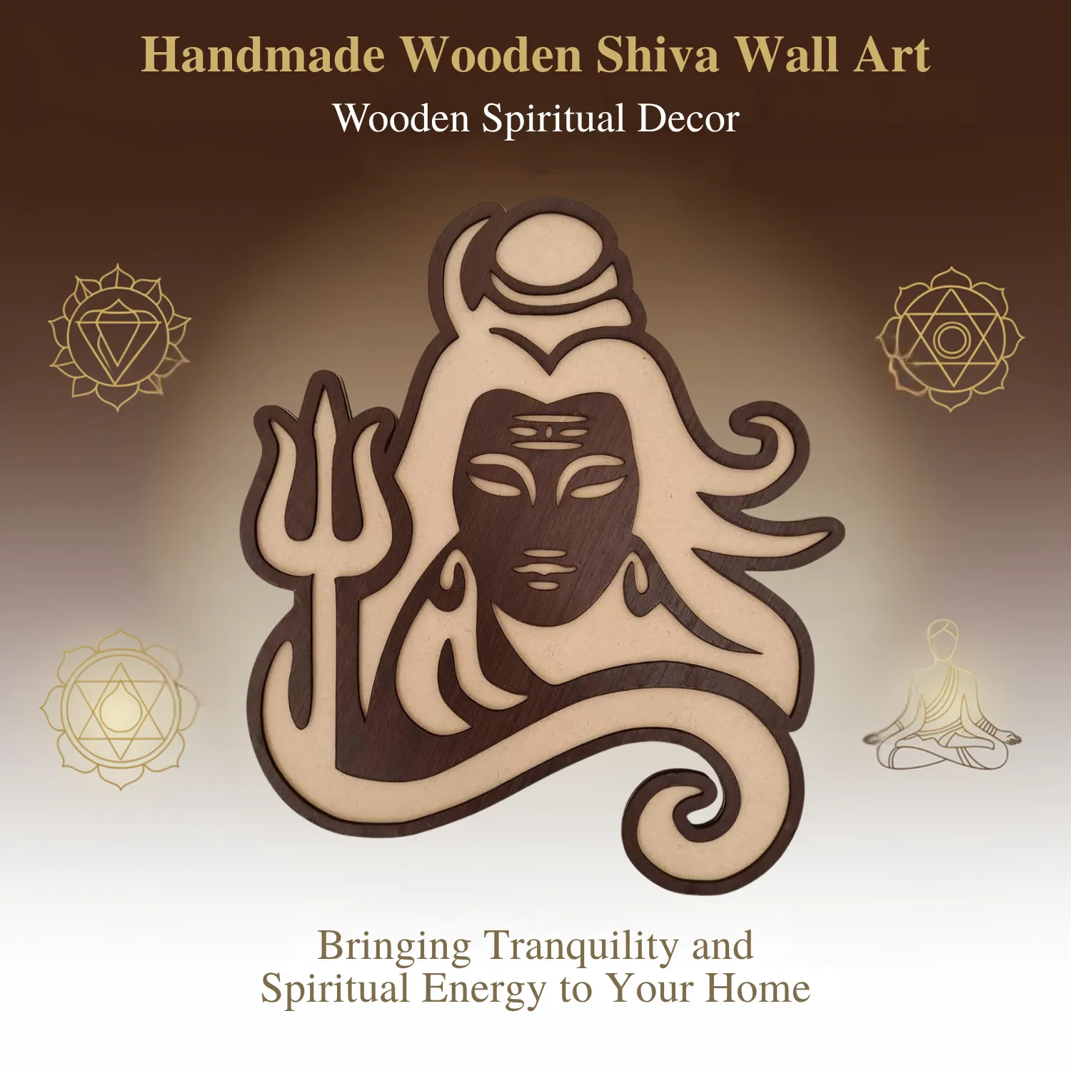 Woody Buddy Spiritual Shiva Wall Art