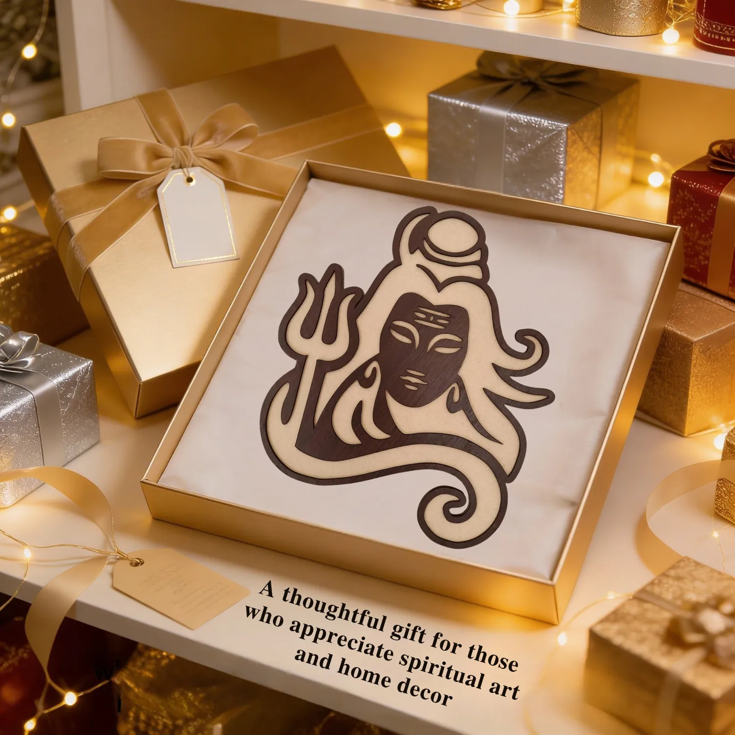 Woody Buddy Spiritual Shiva Wall Art